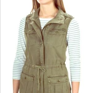 Army green- jean vest!